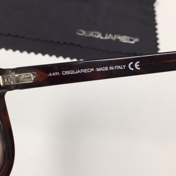 DSQUARED Unisex Tortoise Optical Frames RX Lenses Made in Italy Never Used - Picture 3 of 7